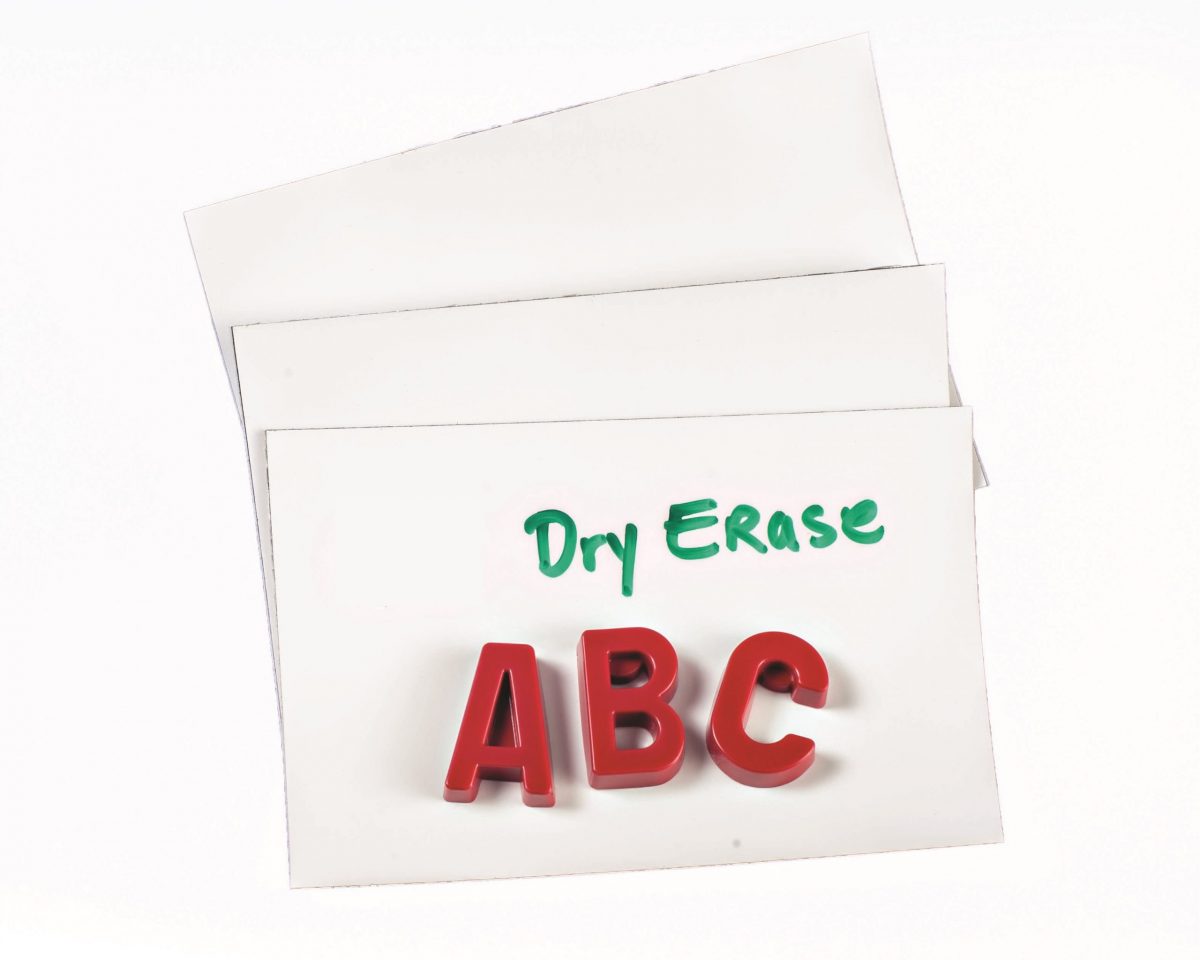 3" White Dry Erase 60 mil Magnet Shelf Labels