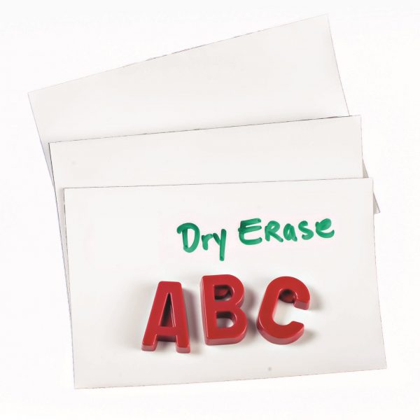 3" White Dry Erase 60 mil Magnet Shelf Labels